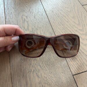 Vintage Versace Women's Brown Oversized Model 4105 Rare Sunglasses